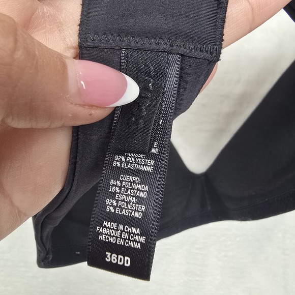 Skims Bra Women 36DD Black Wireless Form Padded Back Closure Plunge - Picture 6 of 6